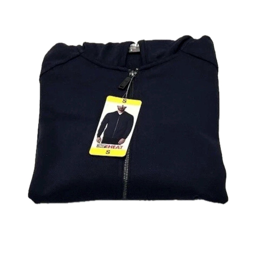 32 Degrees Full-Zip Hoodie Mens Size‎ S Blue New Lightweight Pique Activewear
